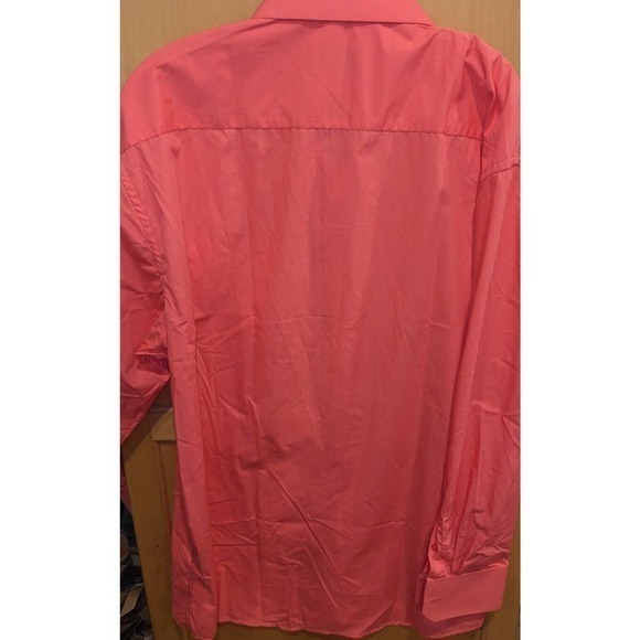 BERLIONI ITALY MENS 2XL PINK BUTTON DOWN 18-18.5/34/35 SHIRT - Picture 2 of 4